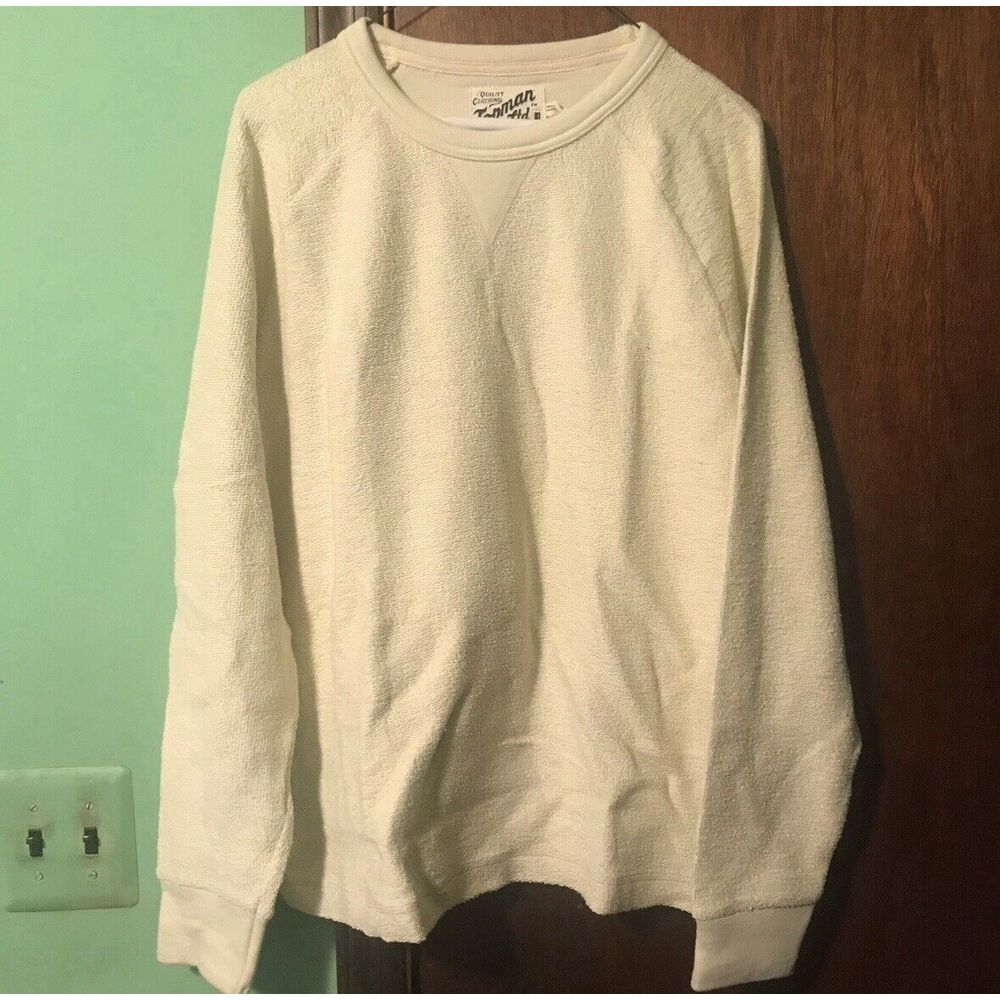 Topman LTD CORE CREAM LOOPBACK CREW NECK SWEATER‎ New with tags Size Small